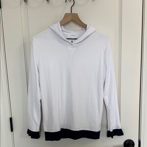 SIX FIFTY waffle knit hooded thermal top with zip back